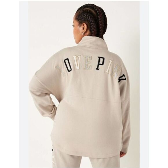 VS pink y2k tan silver gold sweatsuit pants sweatshirt xl/xxl - Picture 2 of 12